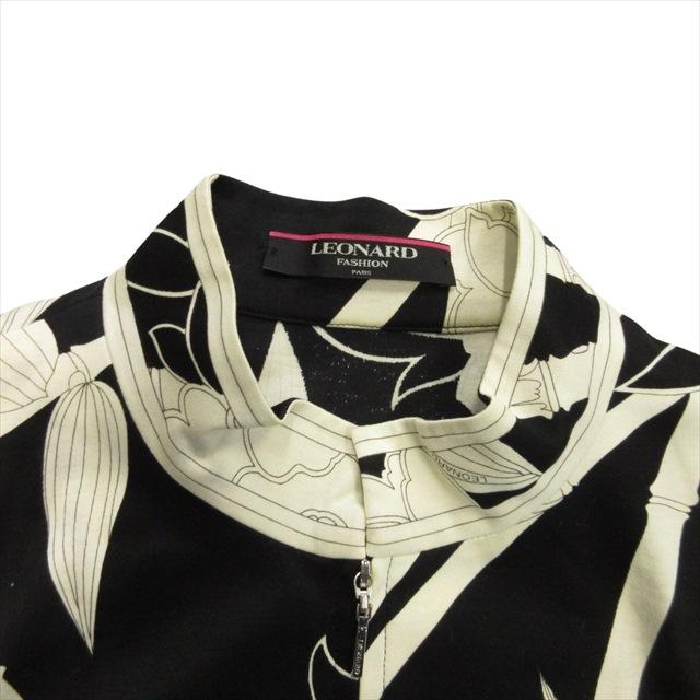 LEONARD レオナール マオカラー ジャケット ブルゾン 花柄 LEONARD レオナール マオカラー ジャケット ブルゾン 花柄