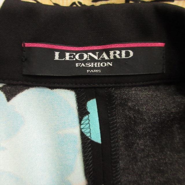 LEONARD 美品 レオナール テーラード ジャケット ブレザー アンコン 花  