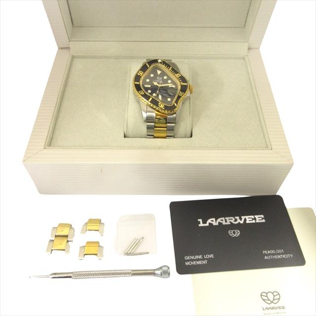 ラーヴィ LAARVEE PEA001 SGBLK 腕時計 自動巻 機械式 デイト 黒 ラーヴィ LAARVEE PEA001 SGBLK 腕時計 自動巻 機械式 デイト 黒