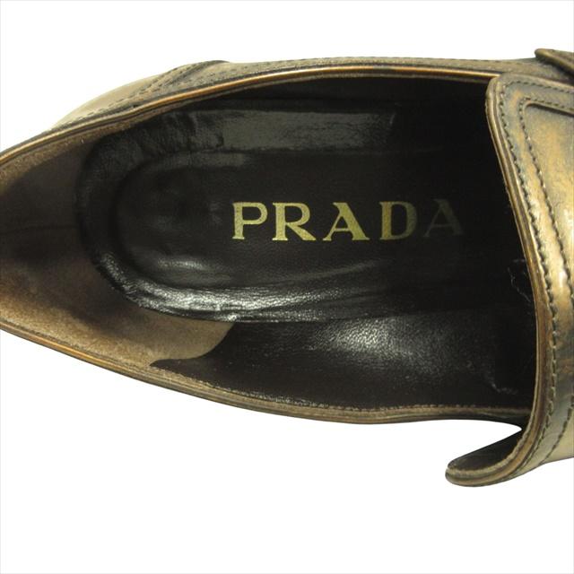 PRADA プラダ チャンキーヒール ローファー パンプス レザー  