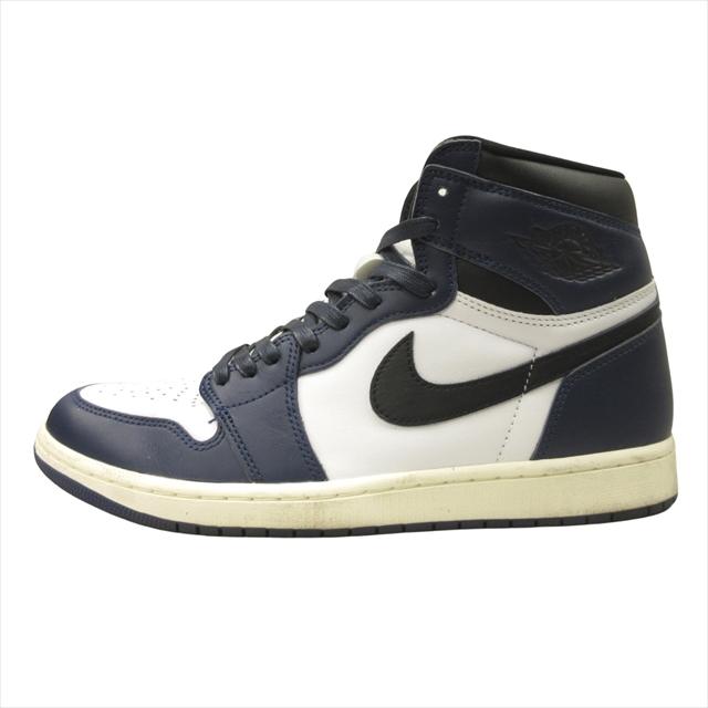 美品 ナイキ NIKE エア ジョーダン 1 ハイ オリジナル ミッドナイト 