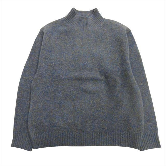 JW Anderson ジェイダブリューアンダーソン ニット・セーター S 青 【古着】【中古】【送料無料】 J.W.ANDERSON - JW Anderson ニット・セーター S 青xグレーx緑(総柄