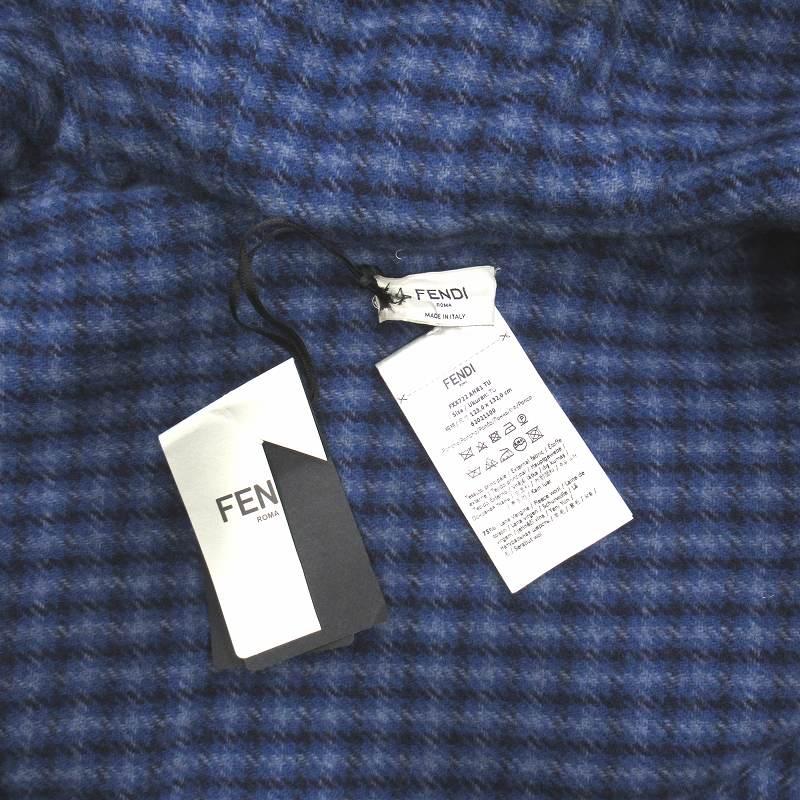 【中古】美品 22aw フェンディ FENDI バックロゴ ウール カシミヤ ポンチョ ジャケット ブルゾン 紺 レディース▽１ FENDI 美品 22aw フェンディ バックロゴ ウール カシミヤ ポンチョ