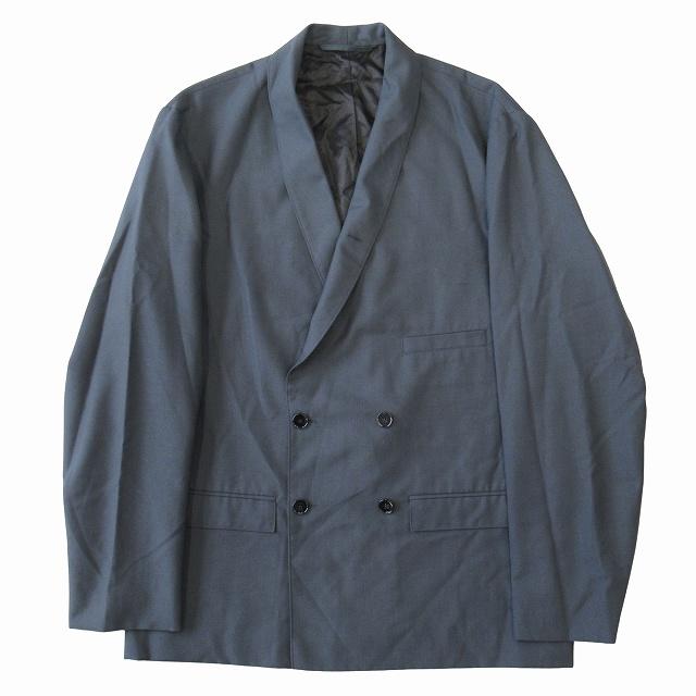 【中古】美品 ルメール LEMAIRE ダブルブレスト ショールカラー テーラード ジャケット ブレザー 総裏 サイズL 美品 ルメール LEMAIRE ダブルブレスト ショールカラー テーラード