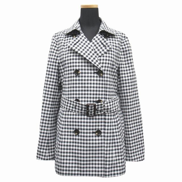 美品 クミキョク 組曲 KUMIKYOKU ギンガムチェック トレンチ コート  