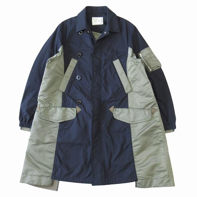 20AW サカイ sacai N-3B コーチジャケット ドッキング ロング コート  