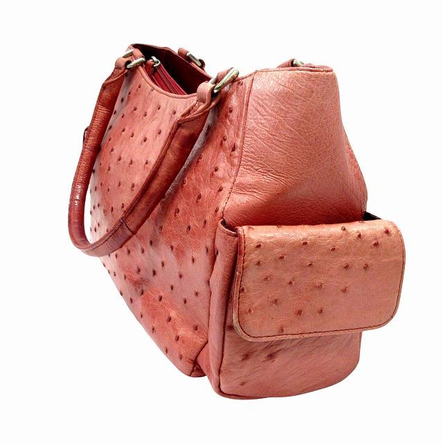 オーストリッチ 本革 ハンド バッグ かばん 鞄 ダチョウ レザー トート  