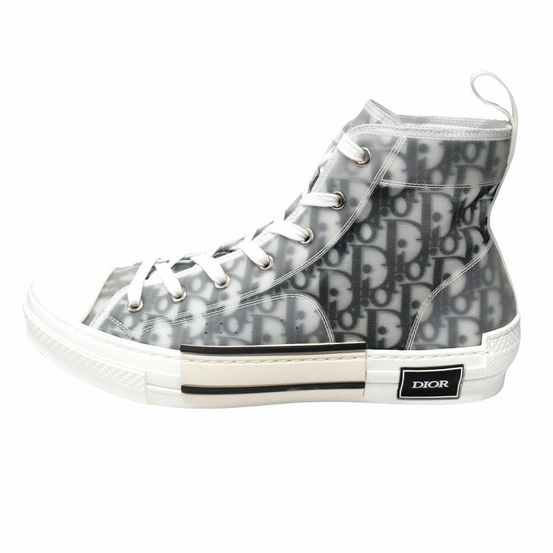未使用品 ディオール DIOR オブリーク B23 ハイトップ スニーカー