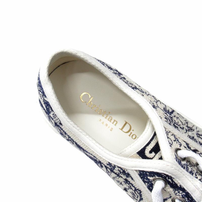 【中古】未使用品 クリスチャンディオール ウォーキンディオール スニーカー リバース トワル ドゥ ジュイ ロゴ■２ Christian Dior（クリスチャン・ディオール） 未使用品 ウォーキン
