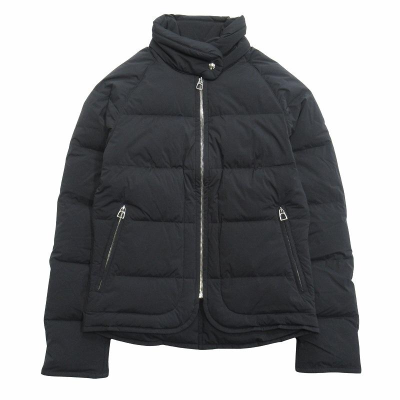 【中古】未使用品 エルメス HERMES ピウミーノ ダウン ジャケット ブルゾン セリエ エトリエ金具 XS 黒 ■２ HERMES（エルメス） 未使用品 ピウミーノ ダウン ジャケット ブルゾン