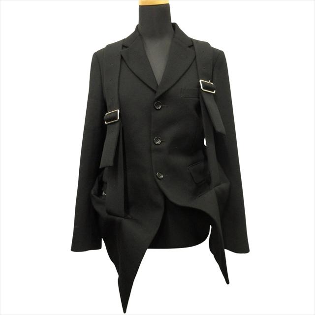 【中古】美品 16aw コムデギャルソン COMME des GARCONS ベルテッド チェスター コート ジャケット ブルゾン 美品 16aw コムデギャルソン COMME des GARCONS ベルテッド チェスター