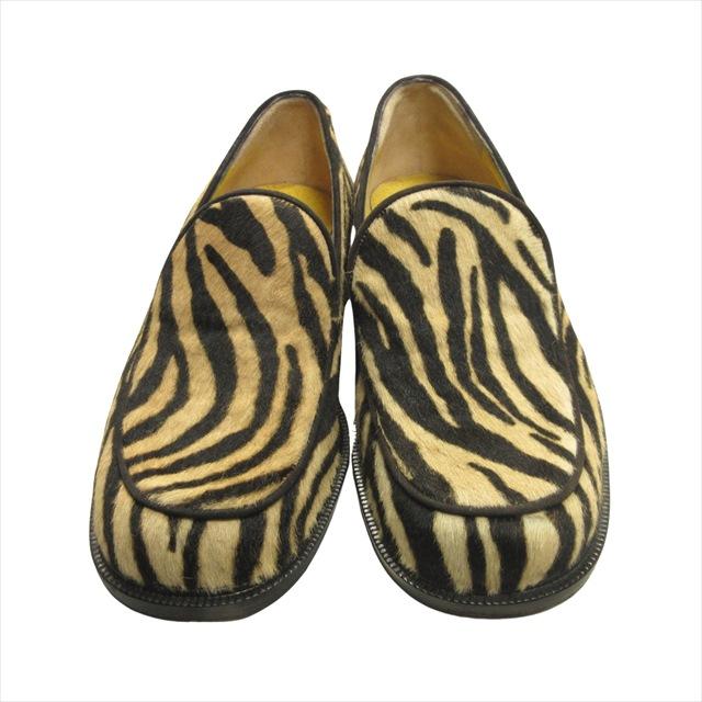 【美品】FENDIフェンディ ゼブラ柄 ハラコ レザー ローファー スリッポン FENDI 美品 フェンディ ゼブラ柄 ハラコ レザー オペラ シューズ