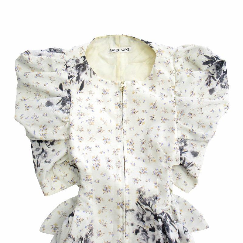 美品 21ss アキコアオキ AKIKOAOKI マリア Maria パフスリーブ 