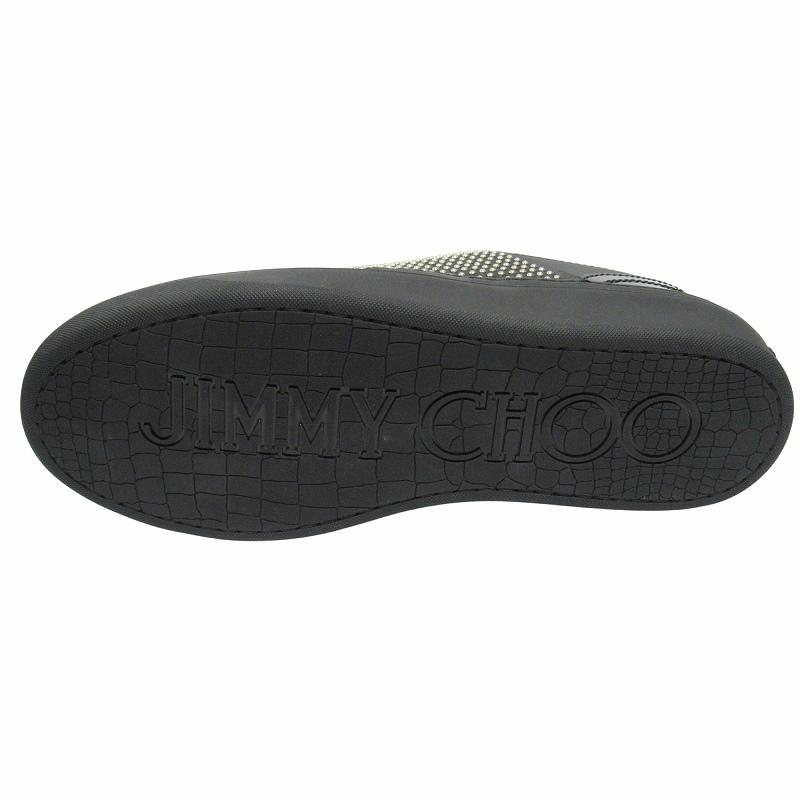 【中古】未使用品 ジミーチュウ アダム スタッズ レザー スリッポン スニーカー ウイングチップ シューズ 靴 39■３ 未使用品 ジミーチュウ JIMMY CHOO アダム 