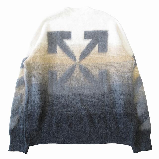 美品 オフホワイト OFF WHITE モヘヤ モヘア ニット セーター