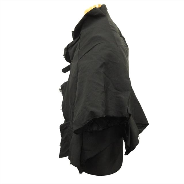 COMME des GARÇONS 黒15SS ベルテッドウールジャケット 美品 15ss コムデギャルソン COMME des GARCONS ポリ縮絨 ベルテッド