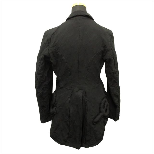 コムデギャルソン　燕尾　タキシード　テーラードジャケット　変形　パイピング　黒 USED】BLACK COMME des GARCONS(ブラック コムデギャルソン)燕尾ジャケット