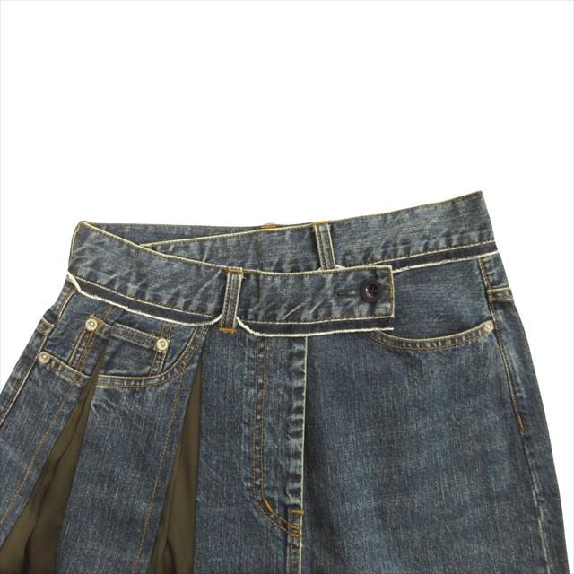 サカイ sacai デニムスカート ダメージ加工