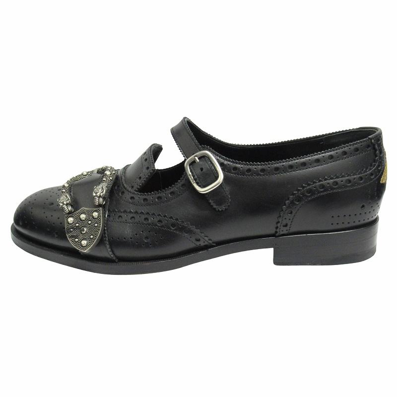 GUCCI（グッチ） 18aw クイアーコア ブローグ モンクストラップ レザー