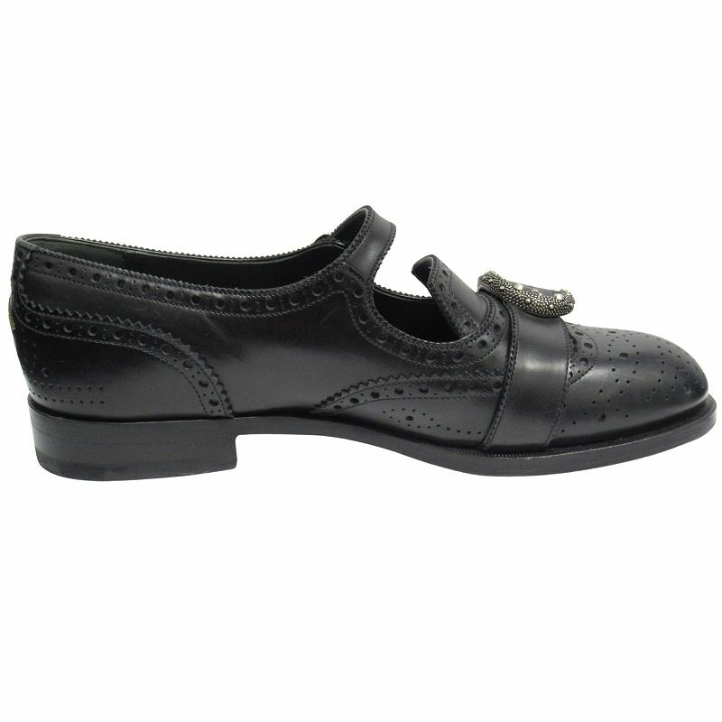 GUCCI（グッチ） 18aw クイアーコア ブローグ モンクストラップ レザー