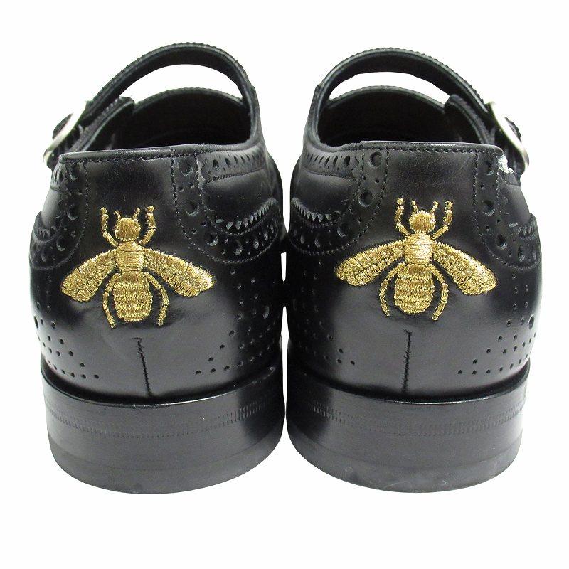 GUCCI（グッチ） 18aw クイアーコア ブローグ モンクストラップ レザー