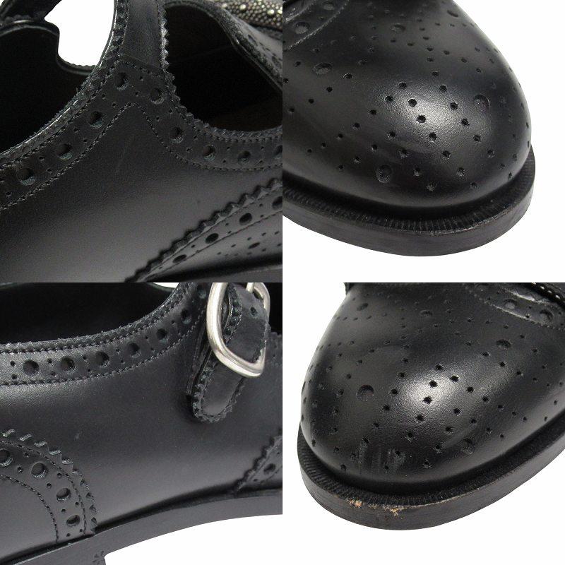 GUCCI（グッチ） 18aw クイアーコア ブローグ モンクストラップ レザー