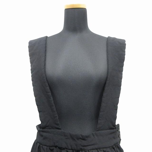 美品 14AW ブラックコムデギャルソン ポリ縮絨 製品染め サスペンダー