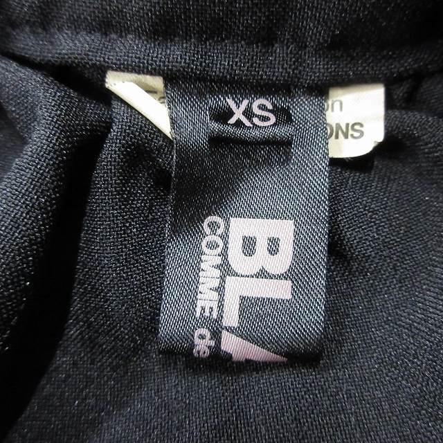 【中古】美品 14AW ブラックコムデギャルソン ポリ縮絨 製品染め サスペンダー パンツ サロペット オーバーオール 美品 14AW ブラックコムデギャルソン ポリ縮絨 製品染め サスペンダー