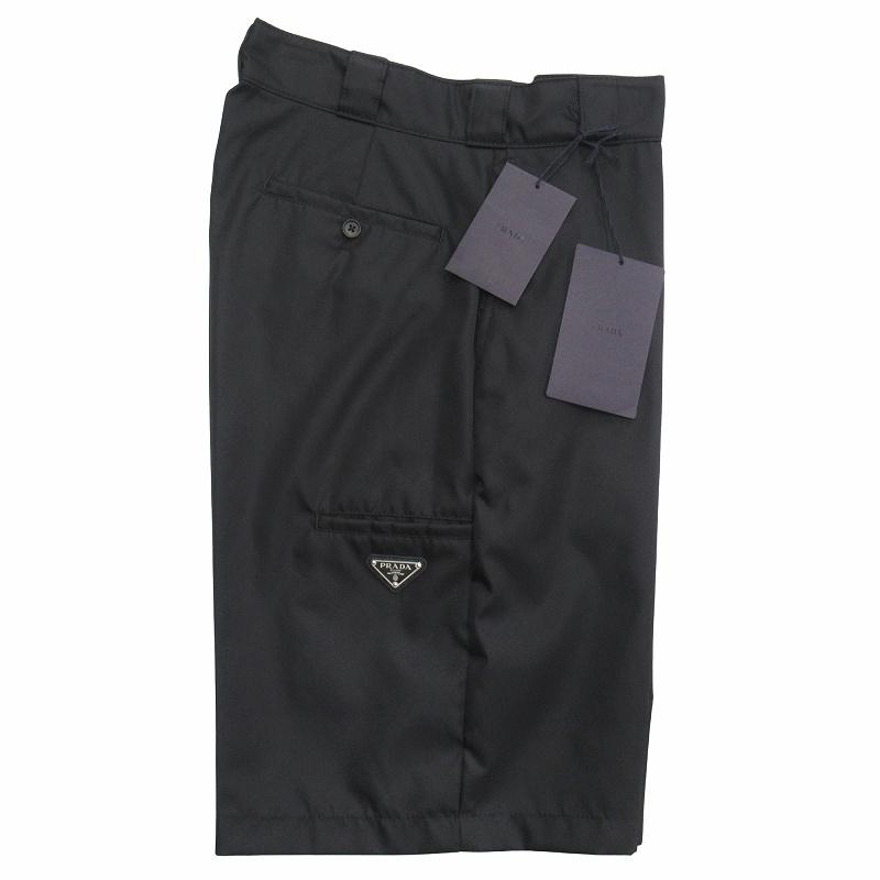 PRADA 黒 ナイロン　ショートパンツ PRADA - プラダ 23SS GEP351 三角ロゴプレートウォッシュド