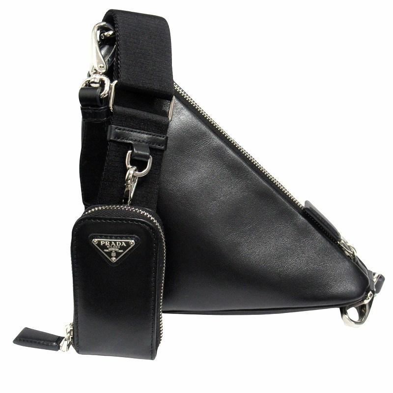 PRADA（プラダ） 良品 トライアングル レザー ショルダーバッグ