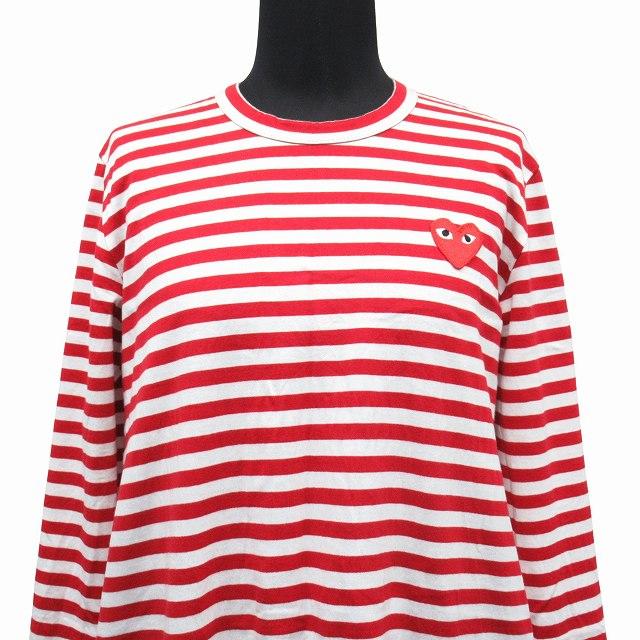 COMME des GARCONS GIRL / 長袖ワンピース/S/コットン/ネイビー/ボーダー/NY-T304 コムデギャルソン ガール COMME des GARCONS GIRL ボーダー ハート