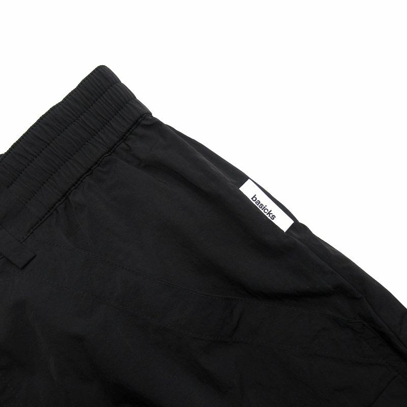 美品 24ss ベイシックス BASICKS ハートステッチ 刺繍 ナイロン ワイド