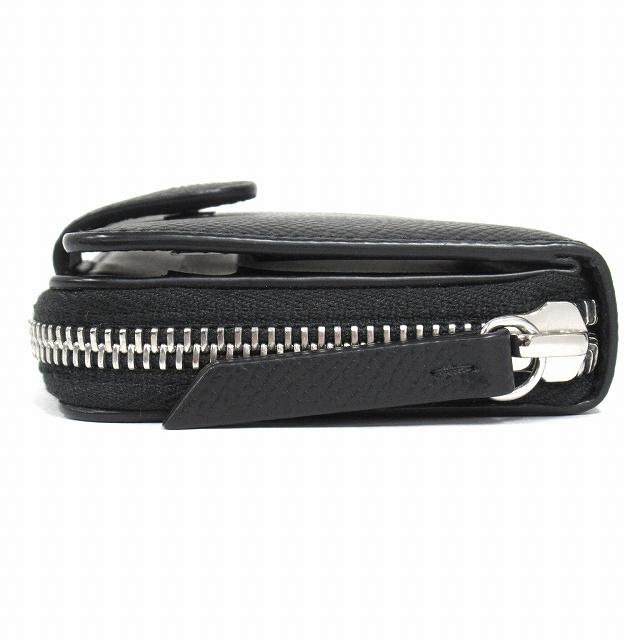マルジェラ　Maison Margiela 黒のレザー二つ折り財布 ファスナー 極美品 23SS メゾンマルジェラ Maison Margiela レザー 財布 二つ折り