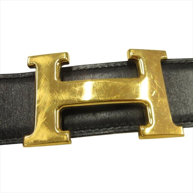 美品 HERMES Ｈベルト 90 リバーシブル レザー ブラウン×ブラック 美品 HERMES Hベルト 90 リバーシブル レザー ブラウン
