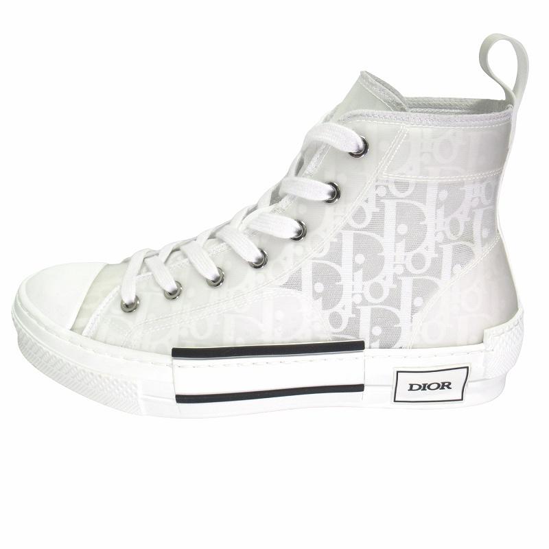 希少 ディオール オブリーク スニーカー 白 38 25cm トロッター 未使用品 2022年 ディオール DIOR オブリーク B23 リーグ ハイトップ