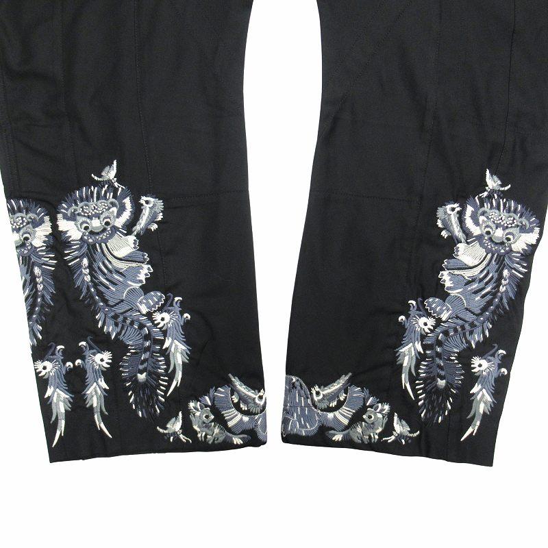 希少 00's 美品 ジョンガリアーノ JOHN GALLIANO 本人期 刺繍 ワイド