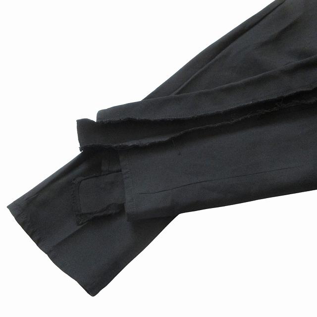 【中古】美品 13SS コムデギャルソン COMME des GARCONS ポリ縮絨 製品染め アシンメトリー 変形 スラックス パンツ 美品 13SS コムデギャルソン COMME des GARCONS ポリ縮絨 製品染め