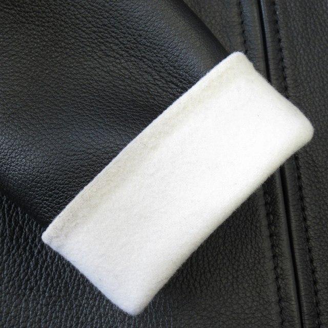 FENDI 美品 フェンディ ムートン ジャケット ブルゾン コート レザー