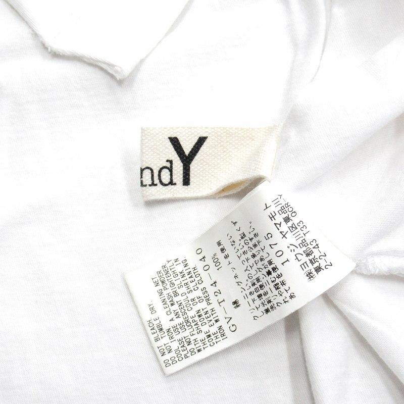 未使用 groundＹ グランド ワイ オーバーTシャツ 白 3 良品 グラウンドワイ ヨウジヤマモト GroundY Yohji Yamamoto ロゴ