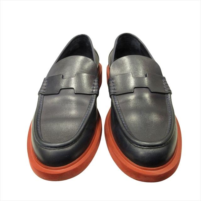 【中古】美品 エルメス HERMES モカシン ギヨーム Guillaume ローファー ドレス シューズ 靴 バイカラー 42 27cm HERMES（エルメス） 美品 モカシン ギヨーム Guillaume ローファー