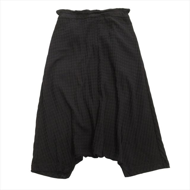 Y's ワイズ　ヨウジヤマモト ブラックサルエルパンツ 黒 Y's（ワイズ） 22ss ドローコード ニット サルエル パンツ ペンギン