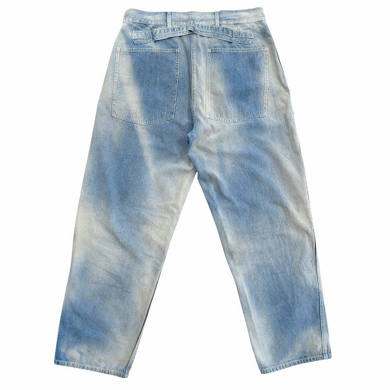 【中古】美品 25ss オーベルジュ AUBERGE ガスパールBL ライト デニム トラウザーズ パンツ ブリーチ加工 美品 25ss オーベルジュ AUBERGE ガスパールBL ライト デニム