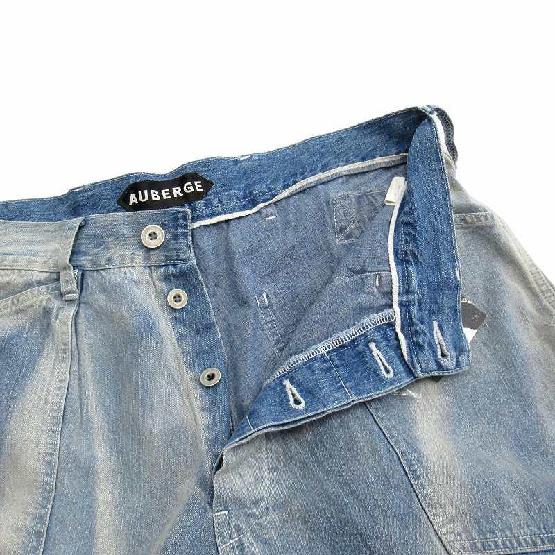 【中古】美品 25ss オーベルジュ AUBERGE ガスパールBL ライト デニム トラウザーズ パンツ ブリーチ加工 美品 25ss オーベルジュ AUBERGE ガスパールBL ライト デニム