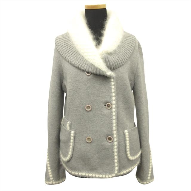 ERMANNO SCERVINO ニットジャケット Mサイズ アンゴラ ウール ERMANNO SCERVINO ニットジャケット Mサイズ アンゴラ ウール 美品