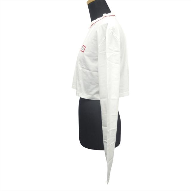 美品 22aw ミュウミュウ miumiu クロップド ロング Tシャツ カットソー  