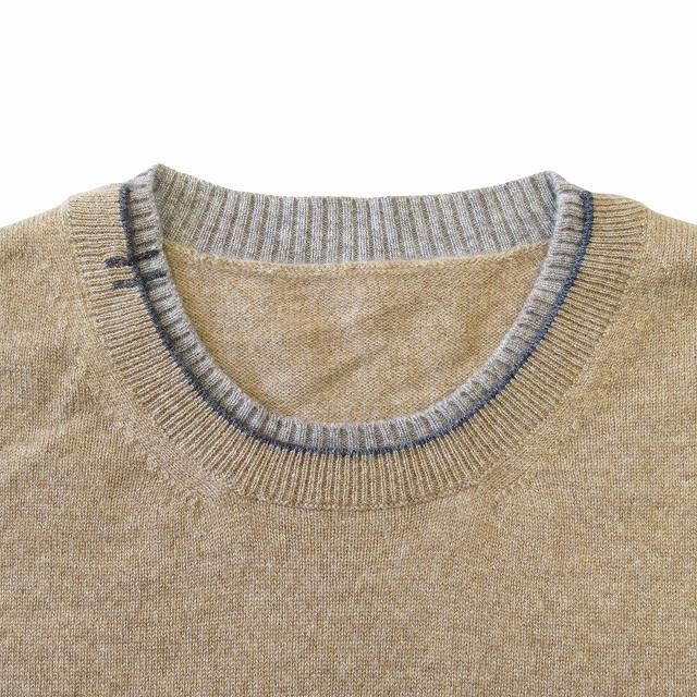 値下げ　HERMES　シルクカシミア ベージュ長袖ニット エルメス HERMES マルジェラ期 ヴァルーズ ニット プルオーバー シルク