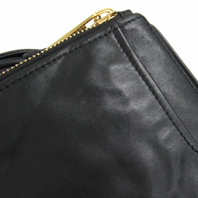 モスキーノ MOSCHINO レザー ライダース モチーフ クラッチ セカンド