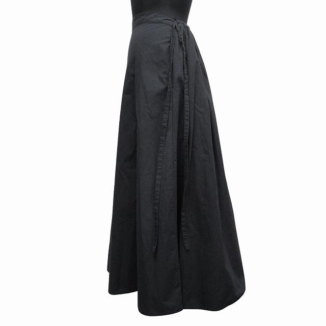 美品 ザロウ THE ROW イージー ギャザー ロング フレア スカート 8024