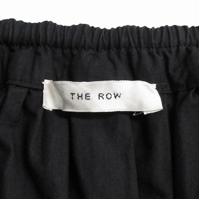 【中古】美品 ザロウ THE ROW イージー ギャザー ロング フレア スカート 8024 W2517 サイズM 黒 ブラック ◆９ 美品 ザロウ THE ROW イージー ギャザー ロング フレア スカート 8024