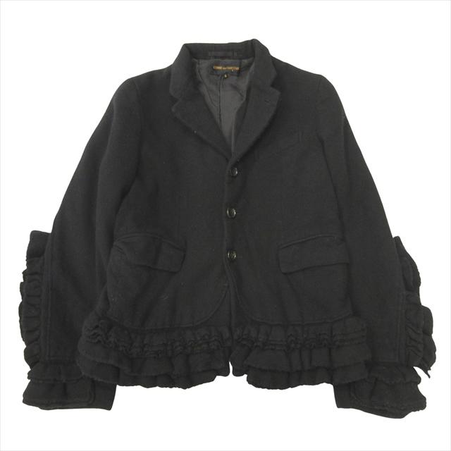 00aw コムデギャルソン COMME des GARCONS ウール縮絨 フリル